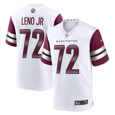 Men's Washington Commanders Charles Leno Jr. White Away Game Player Jersey 01