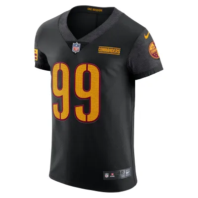 Men's Washington Commanders Chase Young Black Alternate Vapor Elite Jersey 02