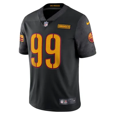 Men's Washington Commanders Chase Young Black Alternate Vapor Limited Jersey 02