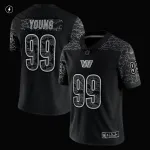 Men's Washington Commanders Chase Young Black RFLCTV Limited Jersey
