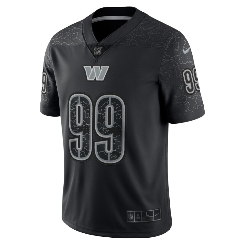 Men's Washington Commanders Chase Young Black RFLCTV Limited Jersey