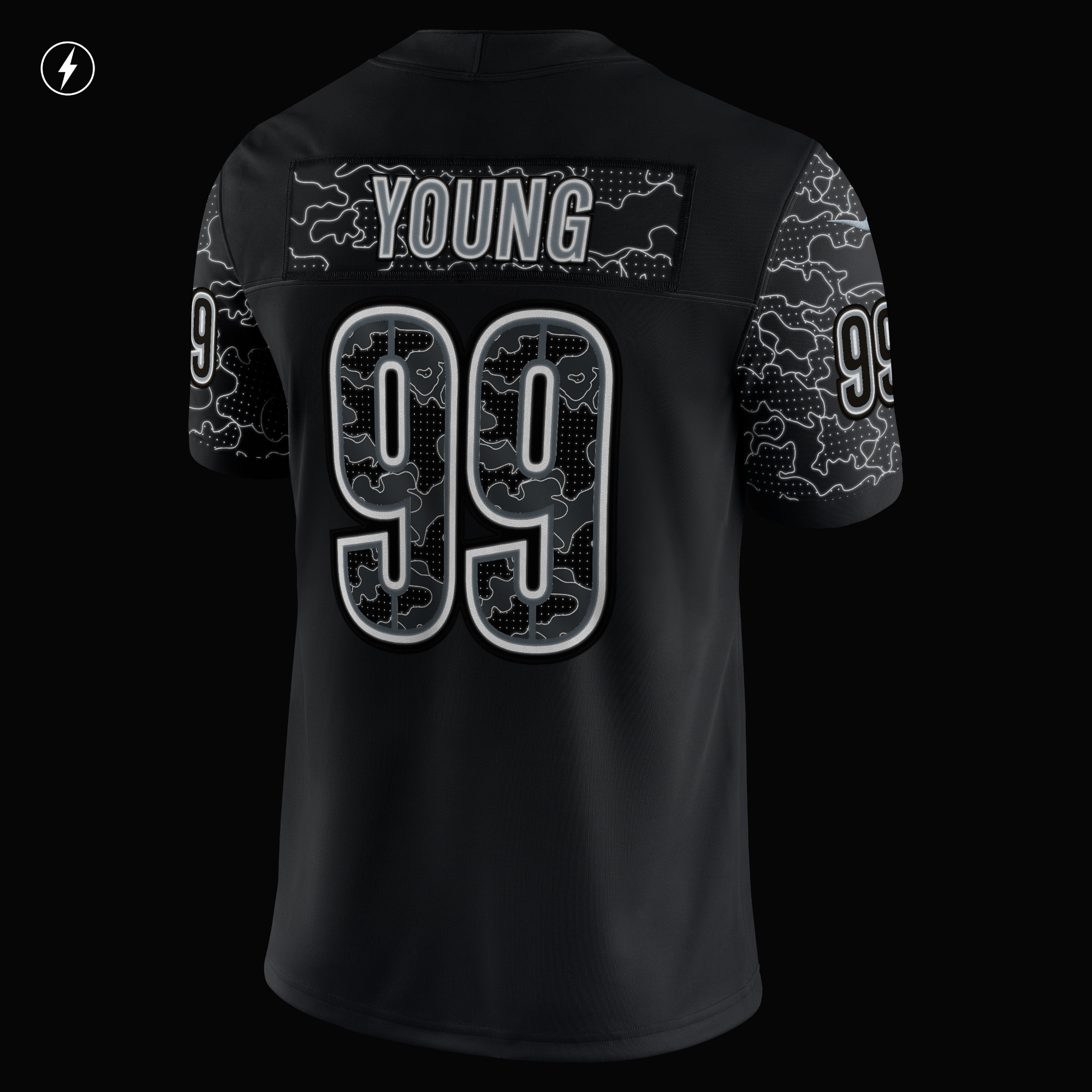 Men's Washington Commanders Chase Young Black RFLCTV Limited Jersey