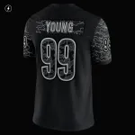 Men's Washington Commanders Chase Young Black RFLCTV Limited Jersey