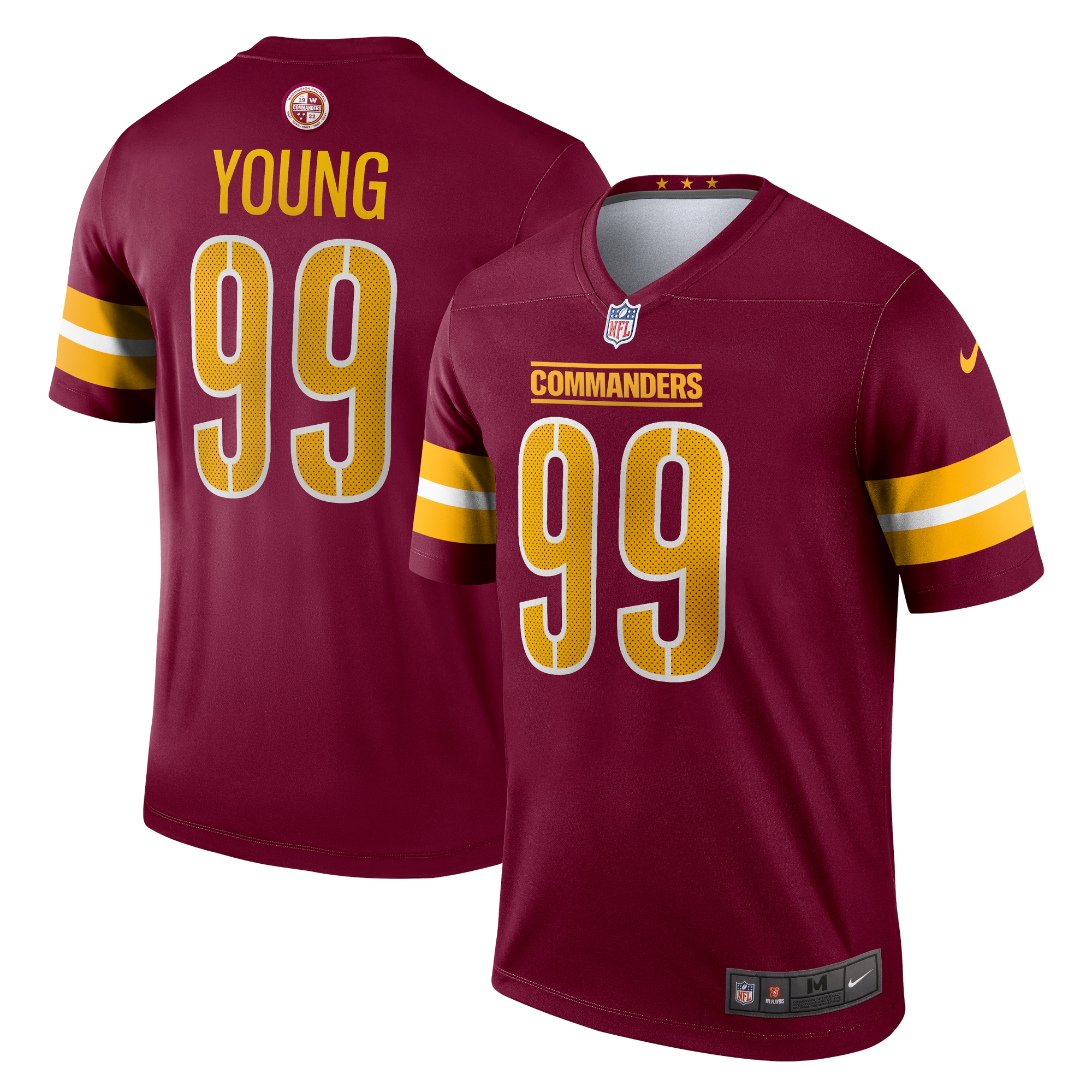 Men's Washington Commanders Chase Young Burgundy Legend Jersey