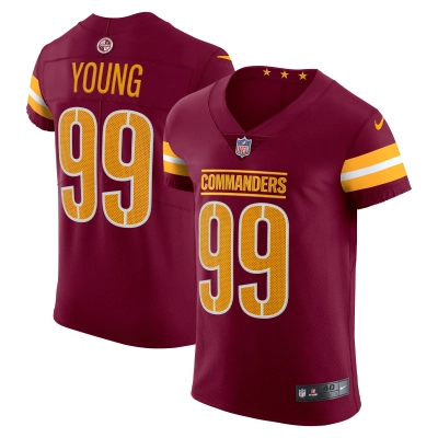Men's Washington Commanders Chase Young Burgundy Vapor Elite Jersey 01