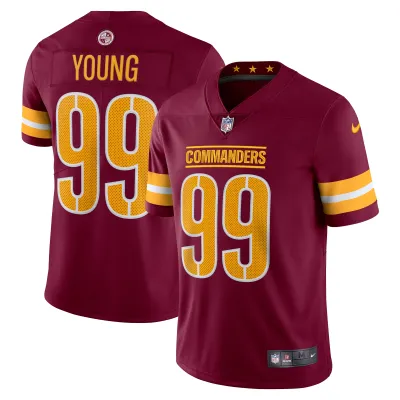 Men's Washington Commanders Chase Young Burgundy Vapor Limited Jersey 01