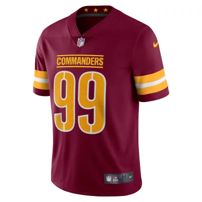 Men's Washington Commanders Chase Young Burgundy Vapor Limited Jersey 02