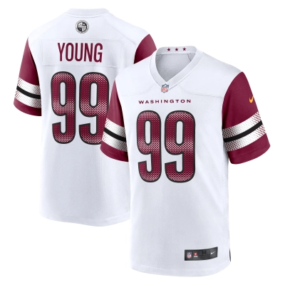 Men's Washington Commanders Chase Young White Game Jersey 01