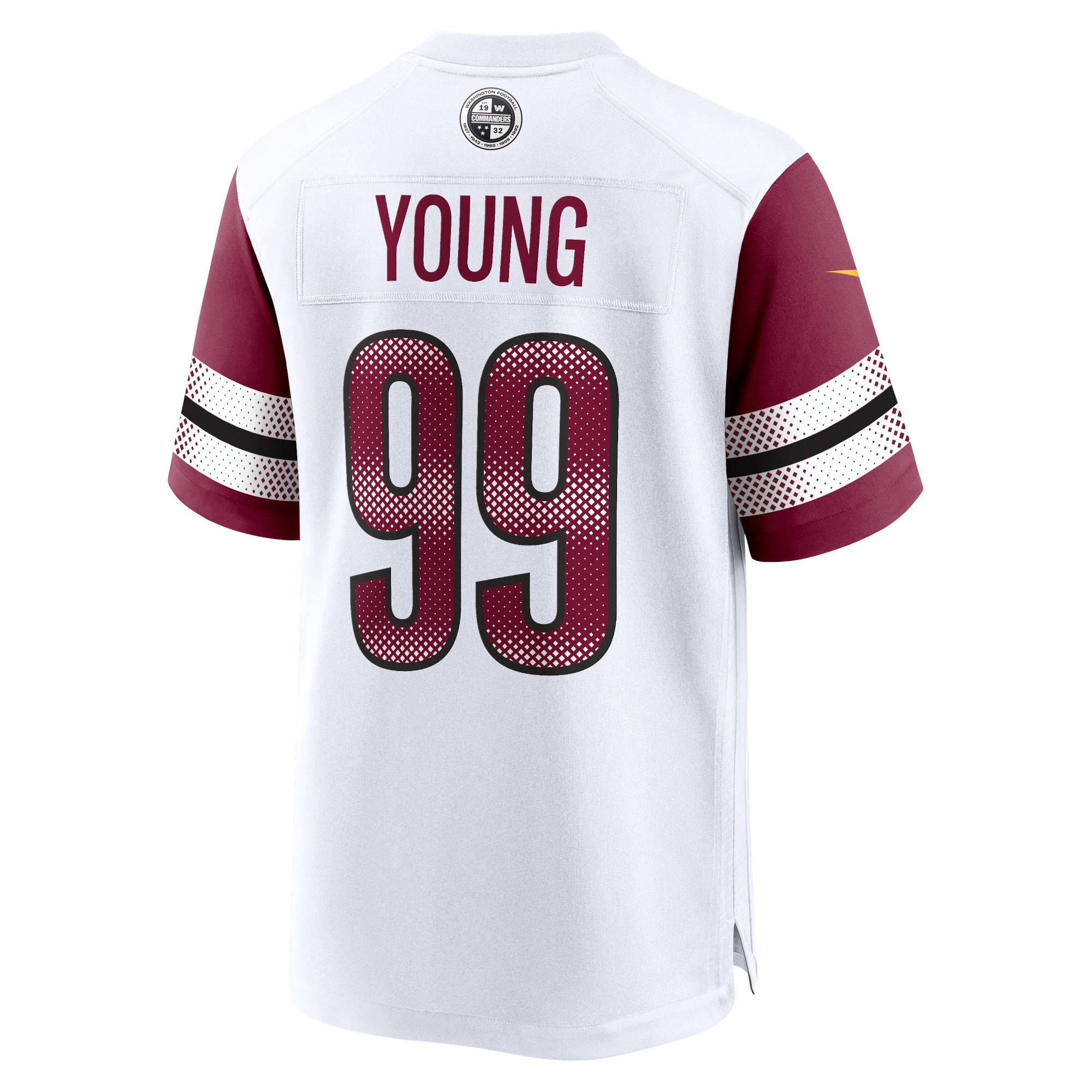 Men's Washington Commanders Chase Young White Game Jersey