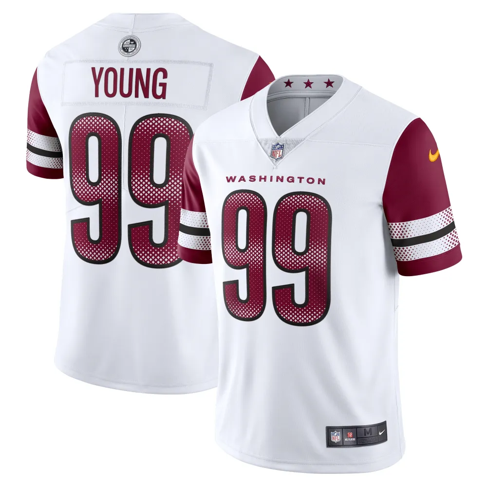 Men's Washington Commanders Chase Young White Vapor Limited Jersey