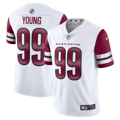 Men's Washington Commanders Chase Young White Vapor Limited Jersey 01