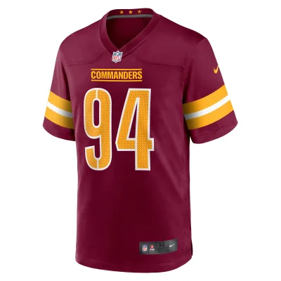 Men's Washington Commanders Daron Payne Burgundy Player Game Jersey 02