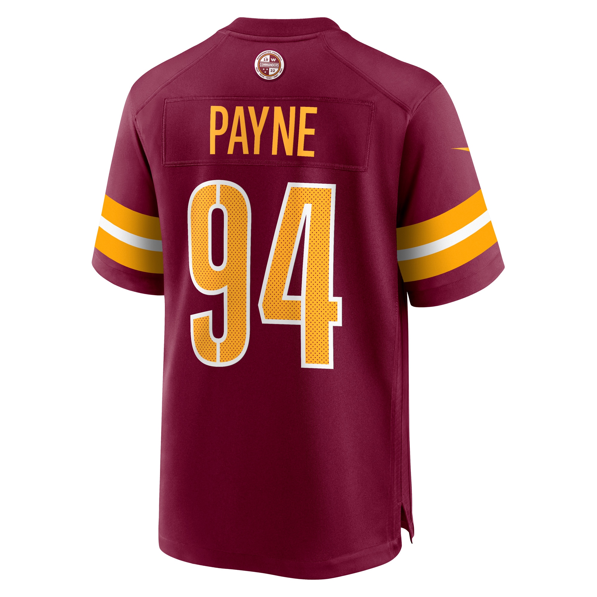 Men's Washington Commanders Daron Payne Burgundy Player Game Jersey