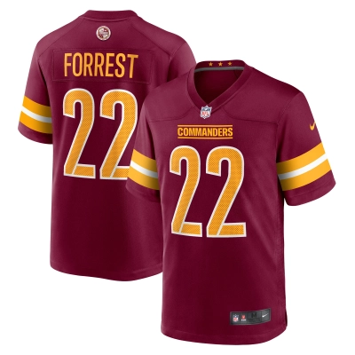 Men's Washington Commanders Darrick Forrest Burgundy Game Player Jersey 01