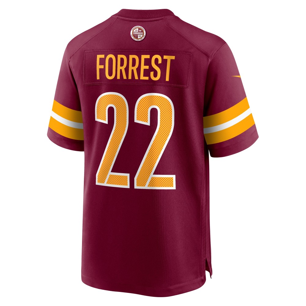 Men's Washington Commanders Darrick Forrest Burgundy Game Player Jersey