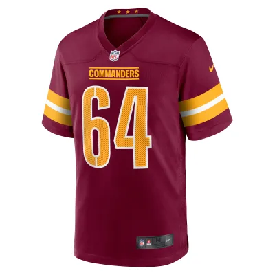 Men's Washington Commanders David Bada  Burgundy Game Jersey 02