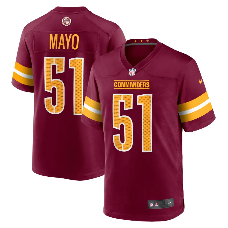 Men's Washington Commanders David Mayo Burgundy Game Player Jersey