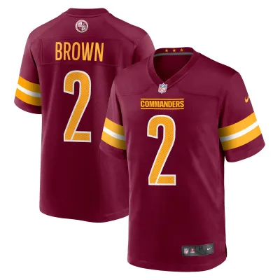 Men's Washington Commanders Dyami Brown Burgundy Game Jersey 01