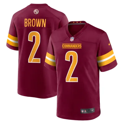Men's Washington Commanders Dyami Brown Burgundy Player Game Jersey 01