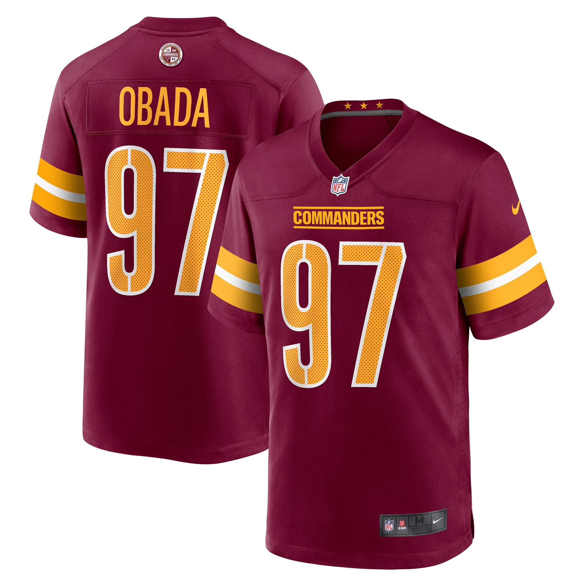 Men's Washington Commanders Efe Obada Burgundy Game Jersey