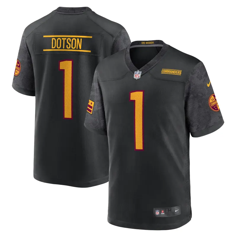 Men's Washington Commanders Jahan Dotson Black Alternate Game Jersey