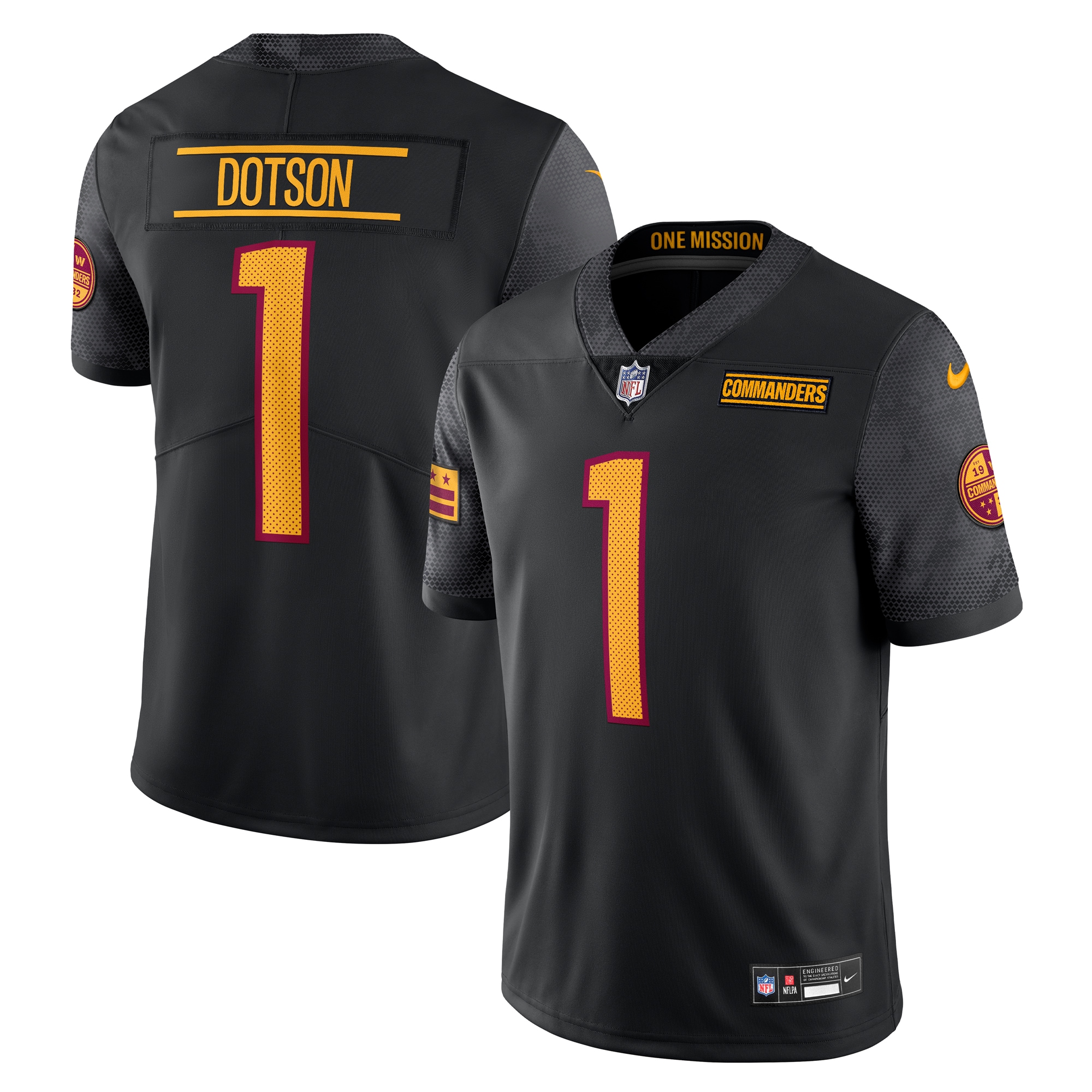 Men's Washington Commanders Jahan Dotson Black Alternate Vapor Untouchable Limited Jersey