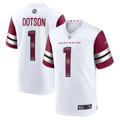 Men's Washington Commanders Jahan Dotson White Game Player Jersey 01