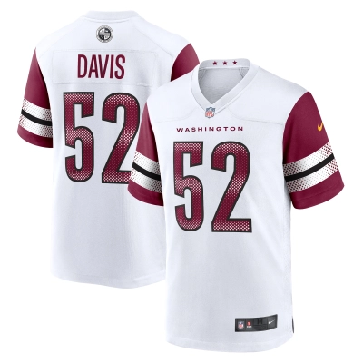 Men's Washington Commanders Jamin Davis White Game Jersey 01