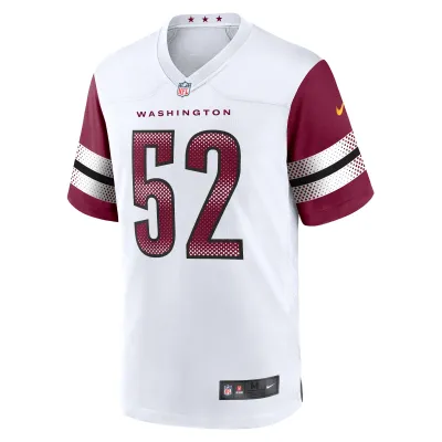 Men's Washington Commanders Jamin Davis  White Game Jersey 02