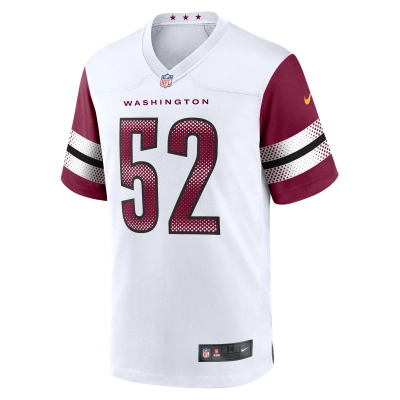 Men's Washington Commanders Jamin Davis White Game Jersey 02