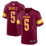 Men's Washington Commanders Jayden Daniels Burgundy 2024 NFL Draft First Round Pick Player Game Jersey
