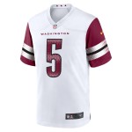 Men's Washington Commanders Jayden Daniels White 2024 NFL Draft First Round Pick Player Game Jersey