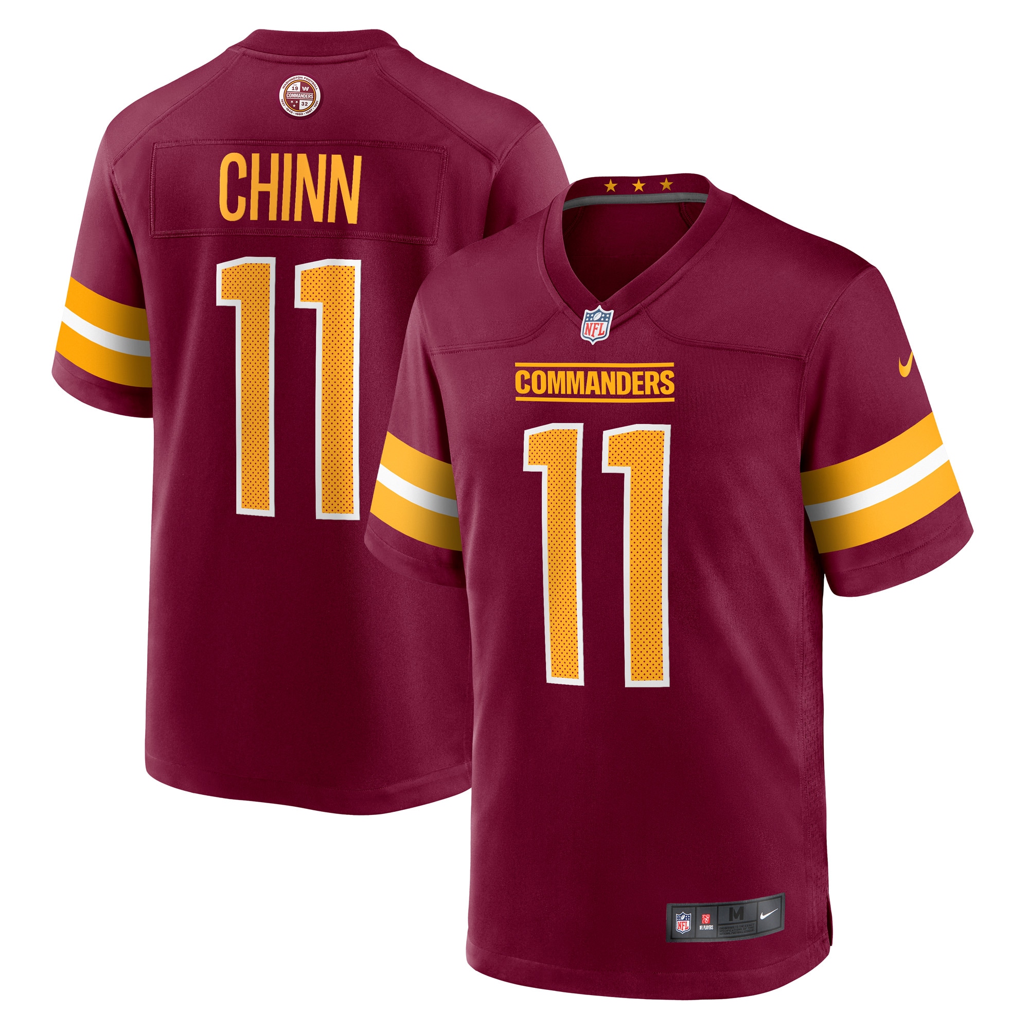 Men's Washington Commanders Jeremy Chinn  Burgundy Game Jersey