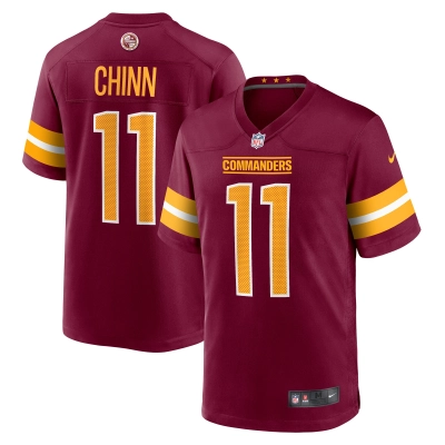 Men's Washington Commanders Jeremy Chinn  Burgundy Game Jersey 01