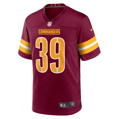 Men's Washington Commanders Jeremy Reaves  Burgundy Game Jersey 02