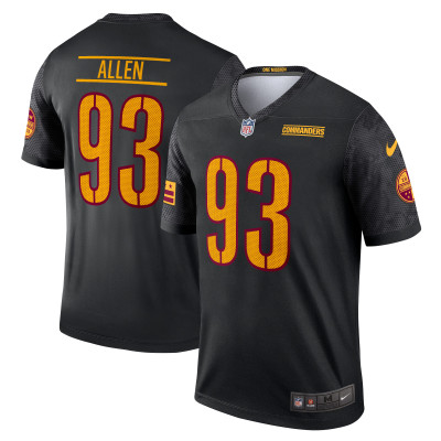 Men's Washington Commanders Jonathan Allen Black Alternate Legend Jersey 01