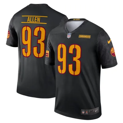 Men's Washington Commanders Jonathan Allen Black Alternate Legend Jersey 01