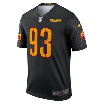 Men's Washington Commanders Jonathan Allen Black Alternate Legend Jersey 02