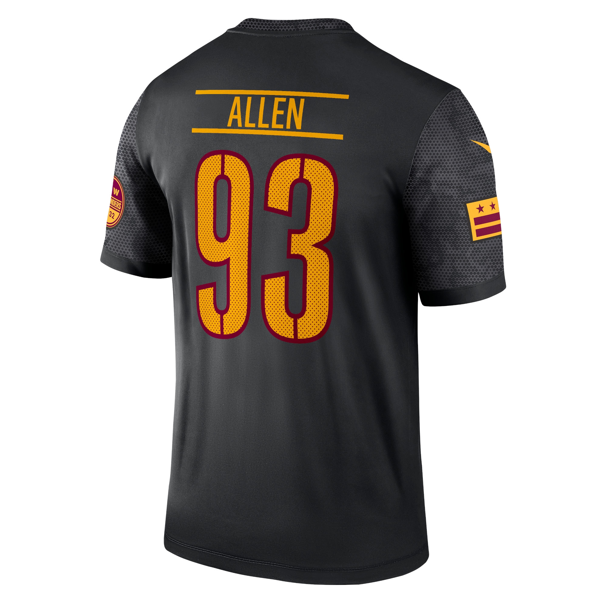 Men's Washington Commanders Jonathan Allen Black Alternate Legend Jersey