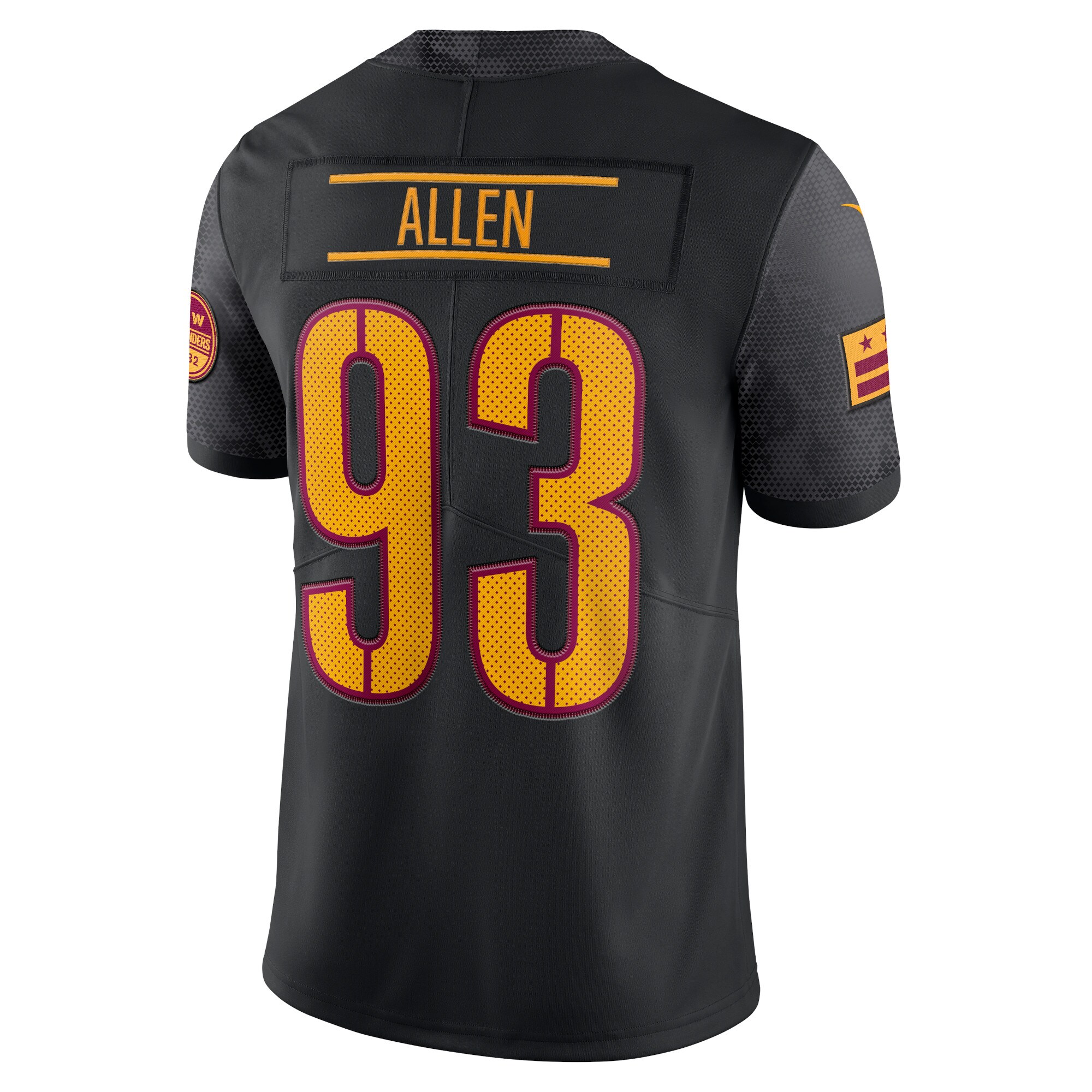 Men's Washington Commanders Jonathan Allen Black Alternate Vapor Limited Jersey