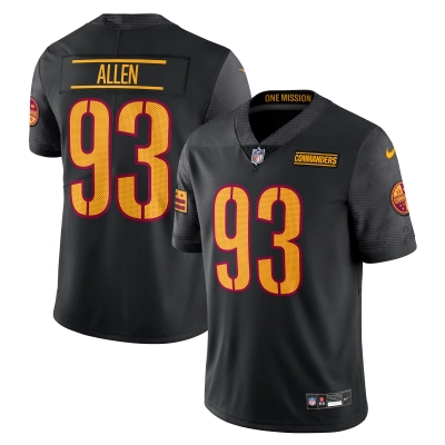 Men's Washington Commanders Jonathan Allen Black Alternate Vapor Untouchable Limited Jersey 01