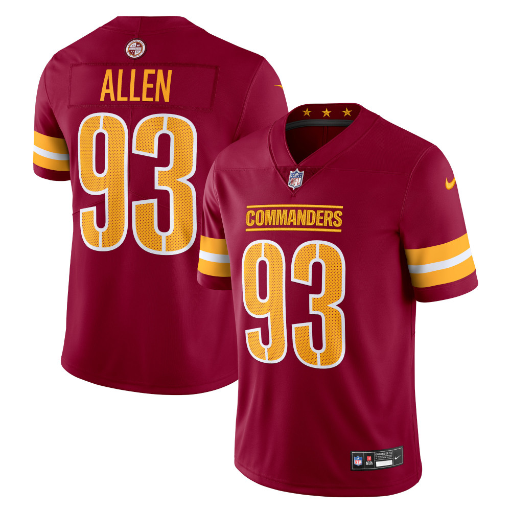 Men's Washington Commanders Jonathan Allen Burgundy Vapor Untouchable Limited Jersey