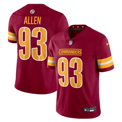 Men's Washington Commanders Jonathan Allen Burgundy Vapor Untouchable Limited Jersey 01
