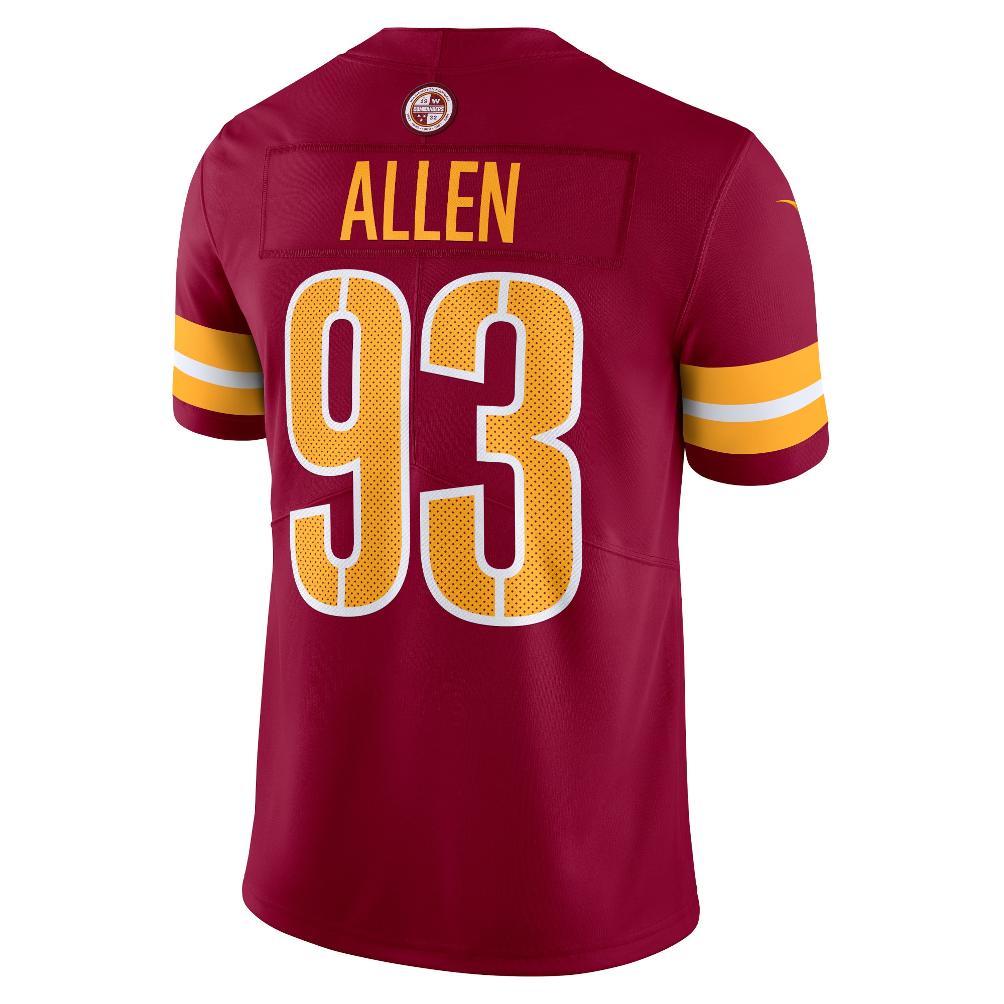 Men's Washington Commanders Jonathan Allen Burgundy Vapor Untouchable Limited Jersey