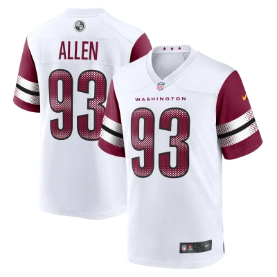 Men's Washington Commanders Jonathan Allen White Game Jersey 01
