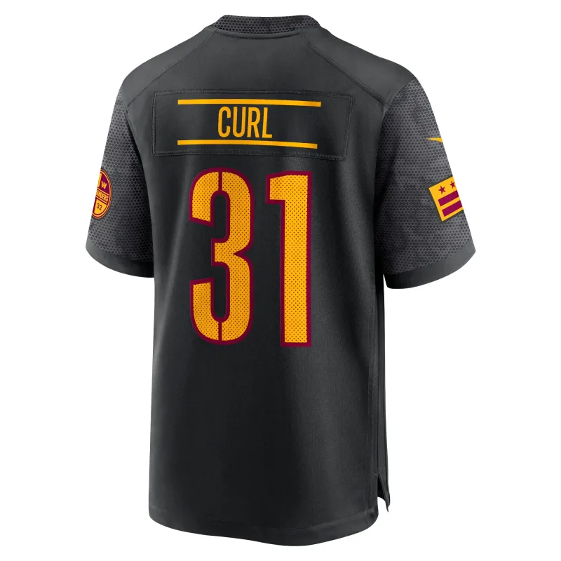 Men's Washington Commanders Kamren Curl Black Alternate Game Player Jersey