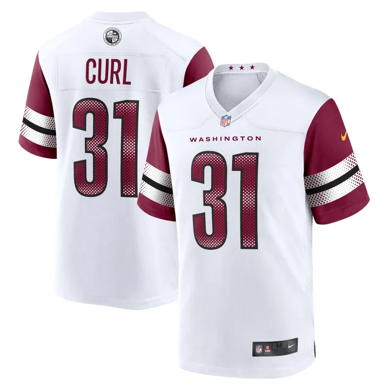 Men's Washington Commanders Kamren Curl White Game Jersey