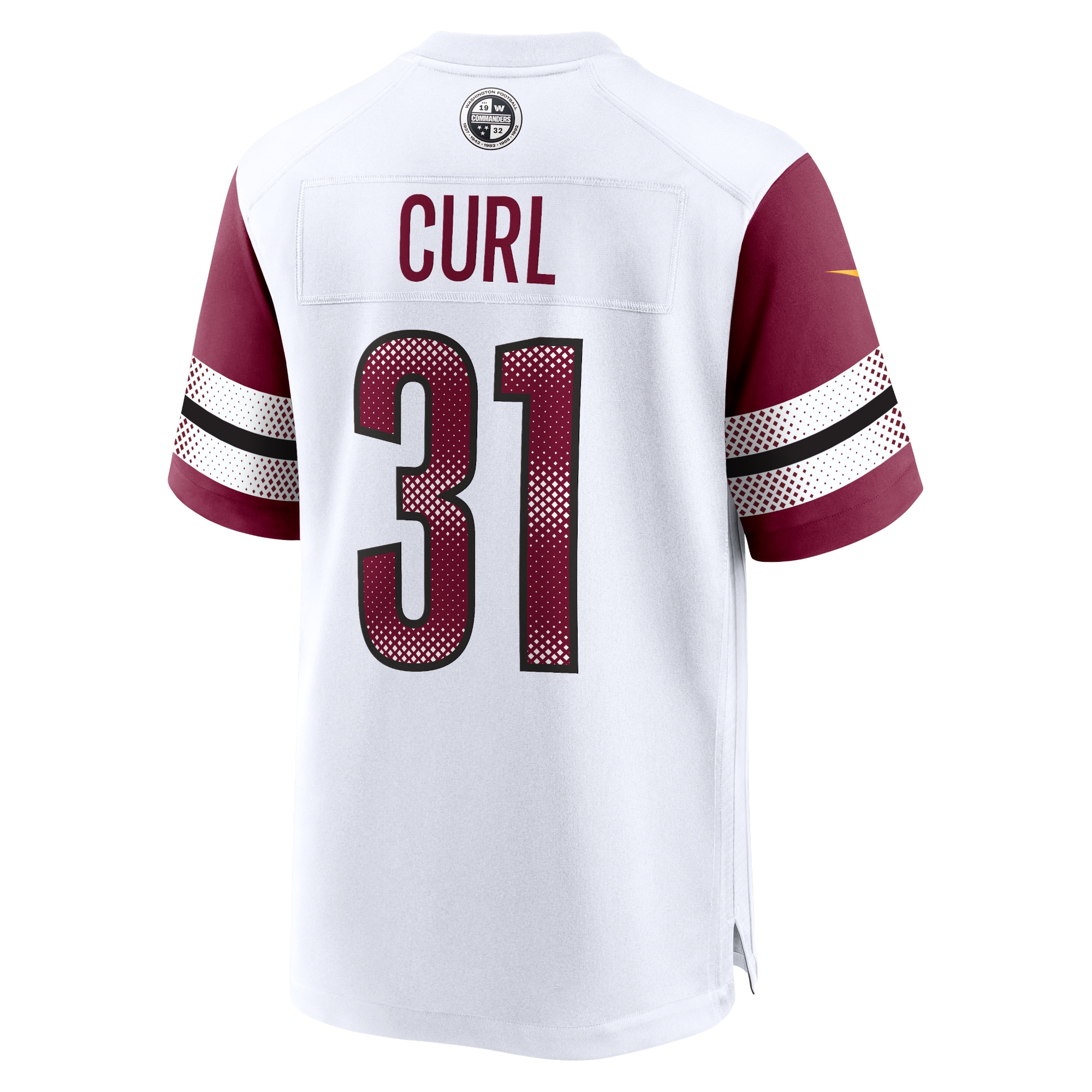 Men's Washington Commanders Kamren Curl White Game Jersey