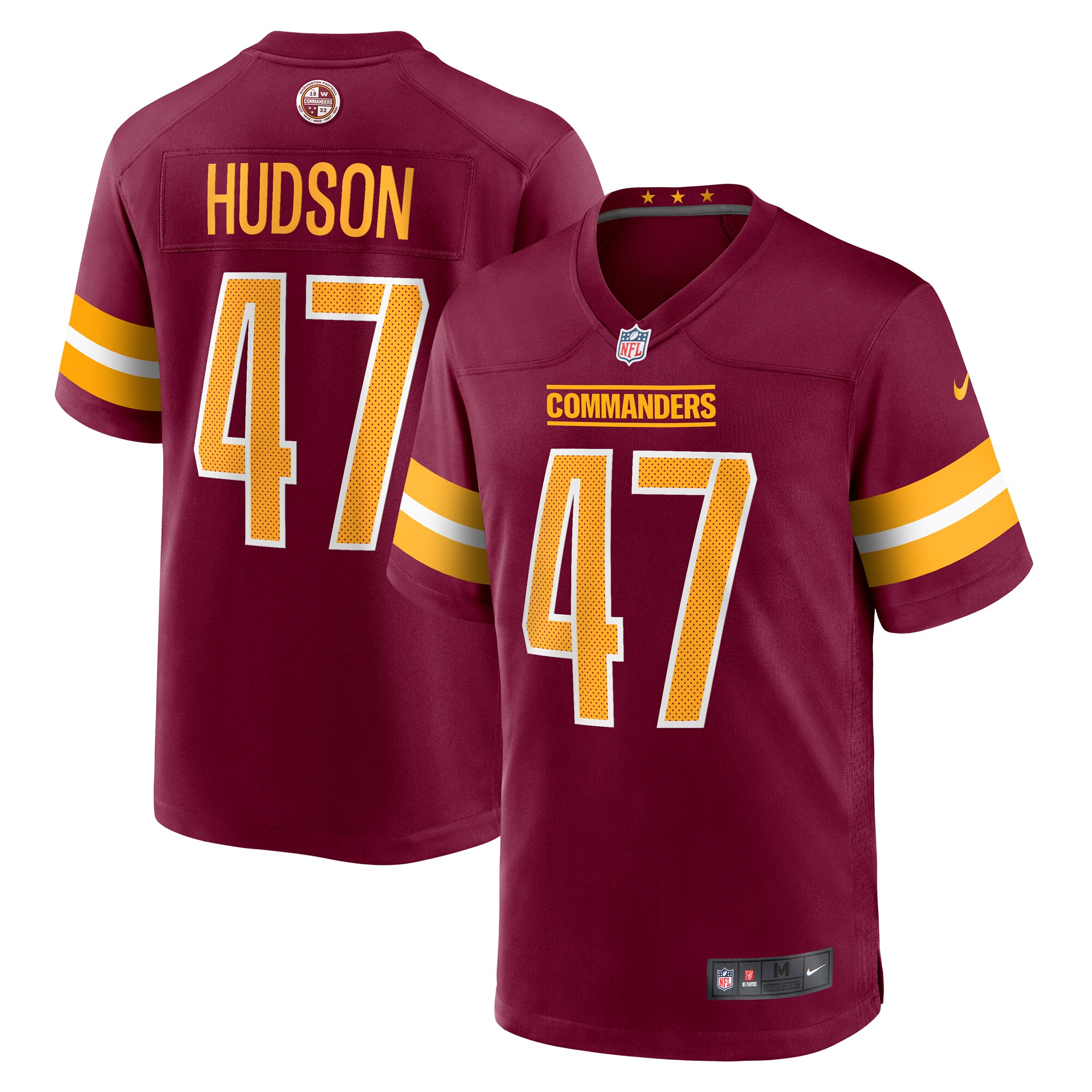 Men's Washington Commanders Khaleke Hudson  Burgundy Game Jersey