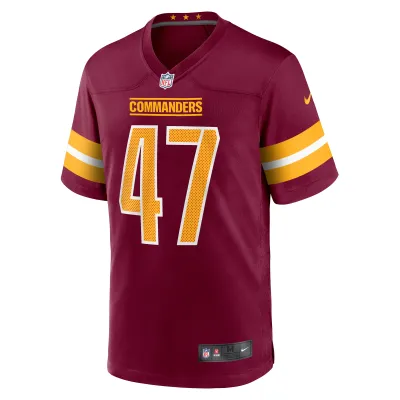 Men's Washington Commanders Khaleke Hudson  Burgundy Game Jersey 02